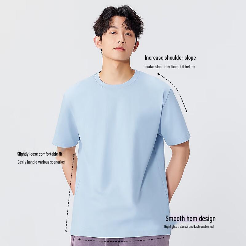 MINISO Мужская хлопковая футболка с коротким рукавом в американском стиле