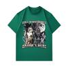 Men's 100% Cotton Crew Neck Short Sleeve T-Shirt, Funny Alpha Wolf Don't Worry Kitten Daddy's Here Graphic Casual Tees, Unique Novelty Werewolf Print