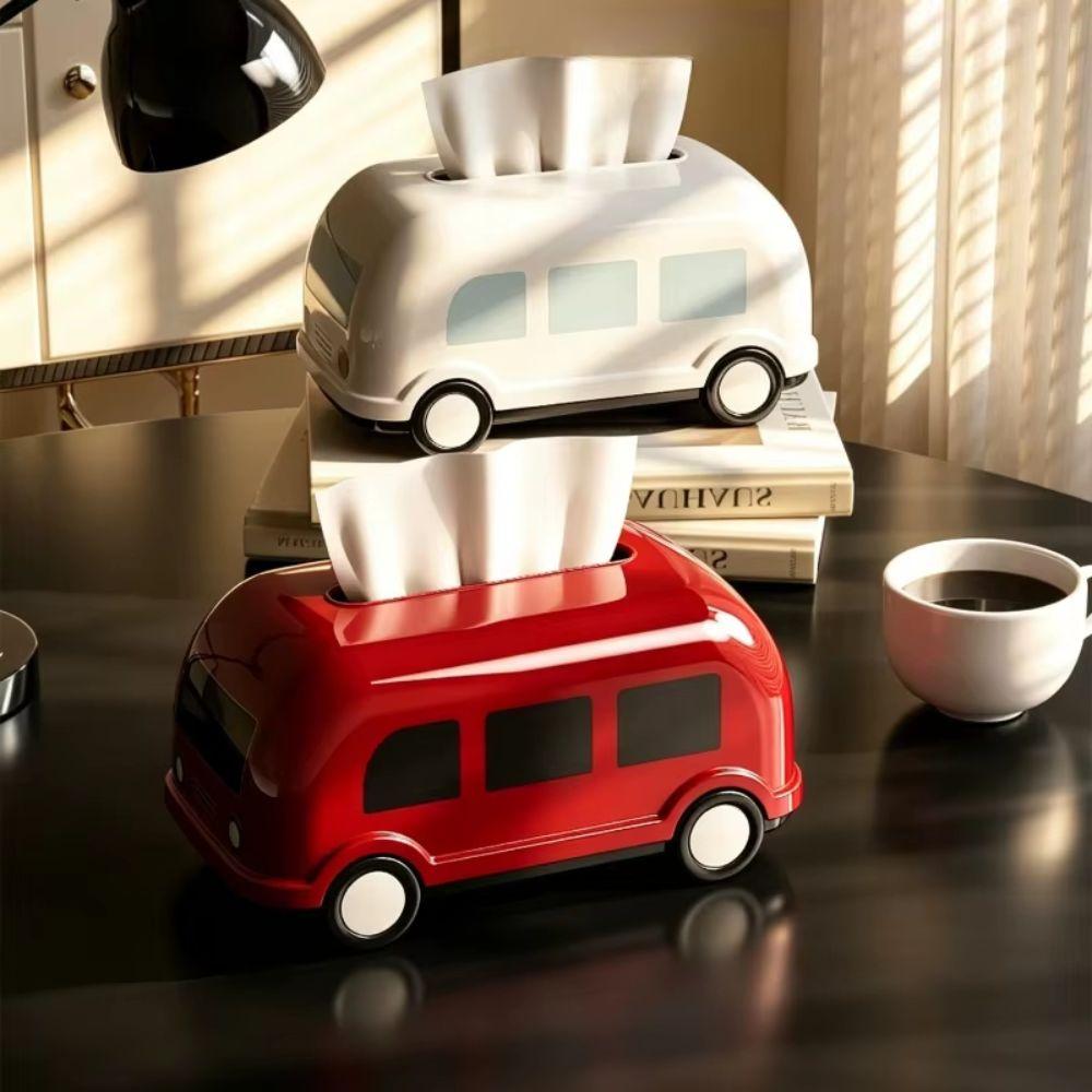 Creative Bus Tissue Box Retro Cartoon Napkin Dispenser Decor Desktop Tissue Holder  Bathroom