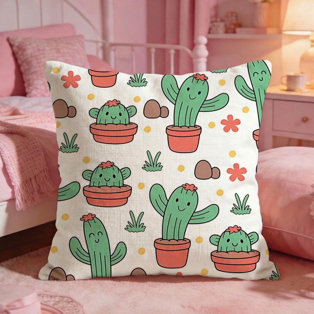 PlantcactusS Cushion Cover Premium Comfort Reversible Pillow Cove Two in One Design for Any Room  Car Interior