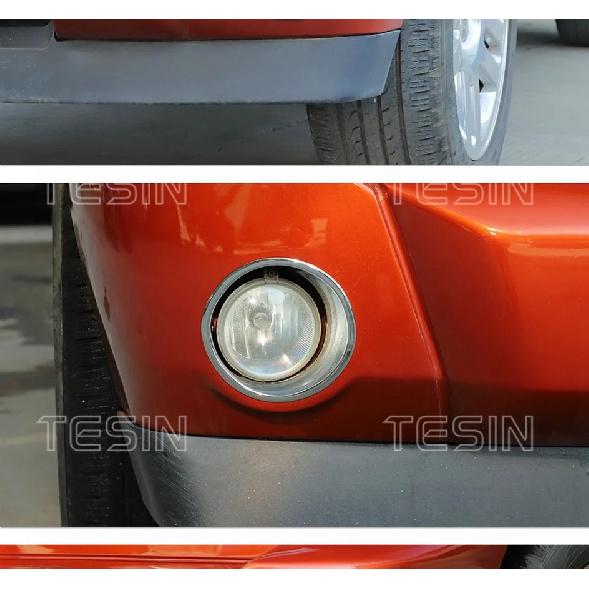 TESIN Car Front Fog Light Lamp Decoration Cover Trim Stickers For Dodge Nitro 2007 2008 2009 2010 2011 2012 Exterior Accessories