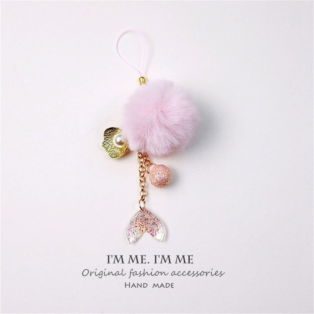 Phone Charm Mobile Phone Strap Fluffy Phone Strap Smart Phone Strap Phone Pendant Fur Ball Lanyards