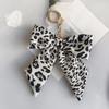 Polyester Leopard Print Keychain Fabric Keyring Accessory Y2K Style Bow Bag Charm  Gift