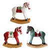Christmas Hanging Horse Figurines Resin Rocking White Horse Ornament Eye-catching Festive Atmosphere Decorations