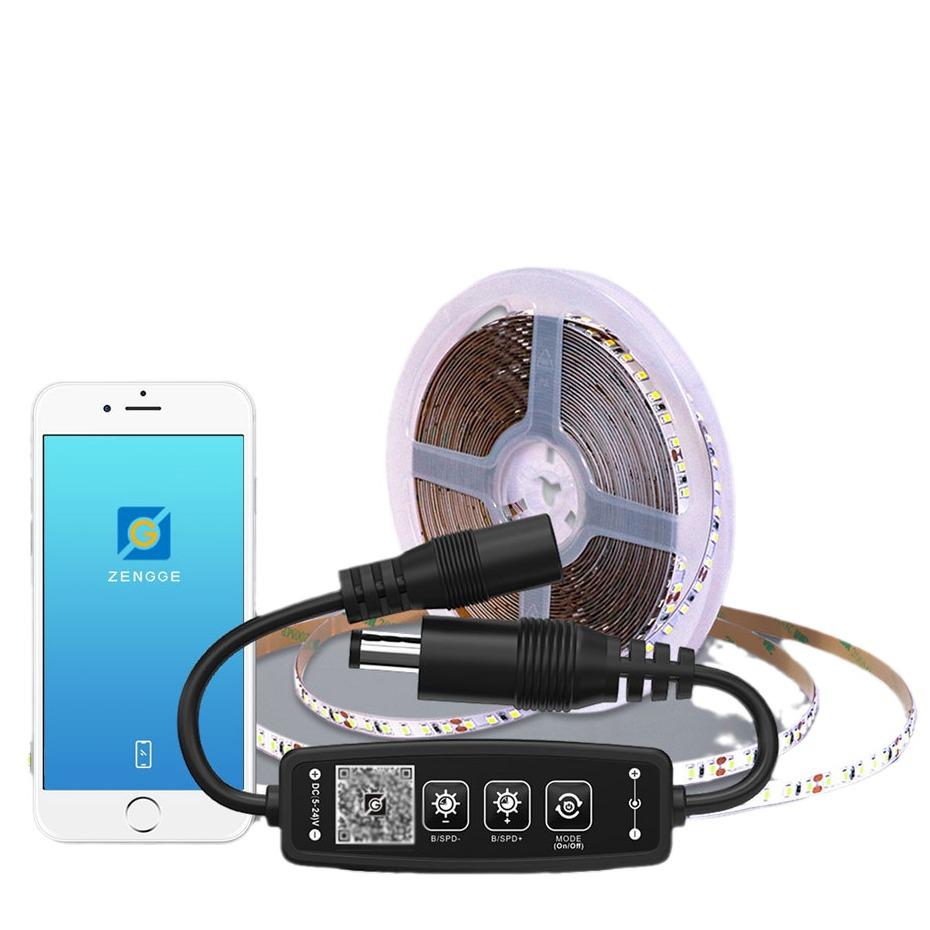 Монохромный контроллер светодиодной ленты с беспроводным Bluetooth-таймером и 11-кнопочным пультом-диммером