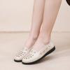 New Women's Shoes 2024 High Quality Summer Round Toe Solid Color Fashionable Breathable Fashion Slip-On Women's Flat Shoes