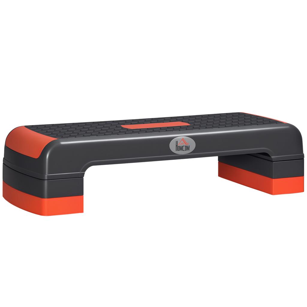 Stepper, Height-Adjustable Aerobic Stepper, Red + Black