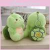 Delightful Plush Turtle Bag Charm Keychain Stuffed Animal In Vibrant Green