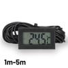 Mini Thermometer Temperature Display Digital W/ Probe 1m To 5m Black Cable