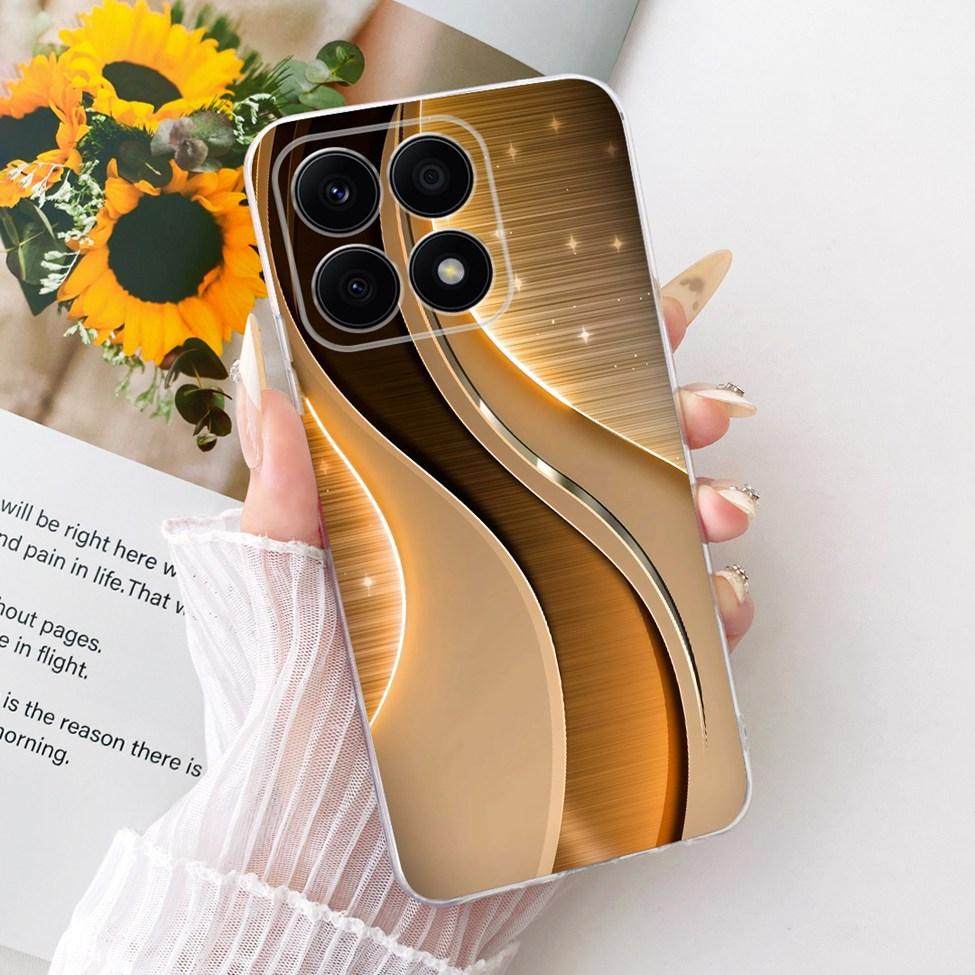 For Honor X8a 4G Case Transparent Cute Cat Fashion Butterfly Funny Painted Casing CRT-LX1 CRT-LX2 CRT-LX3