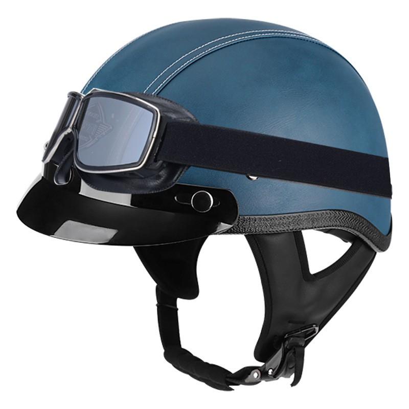 3C Certified Retro Half Helmet Scooter Motorcycle Riders Unisex All Season ABS Safety With Visor Options