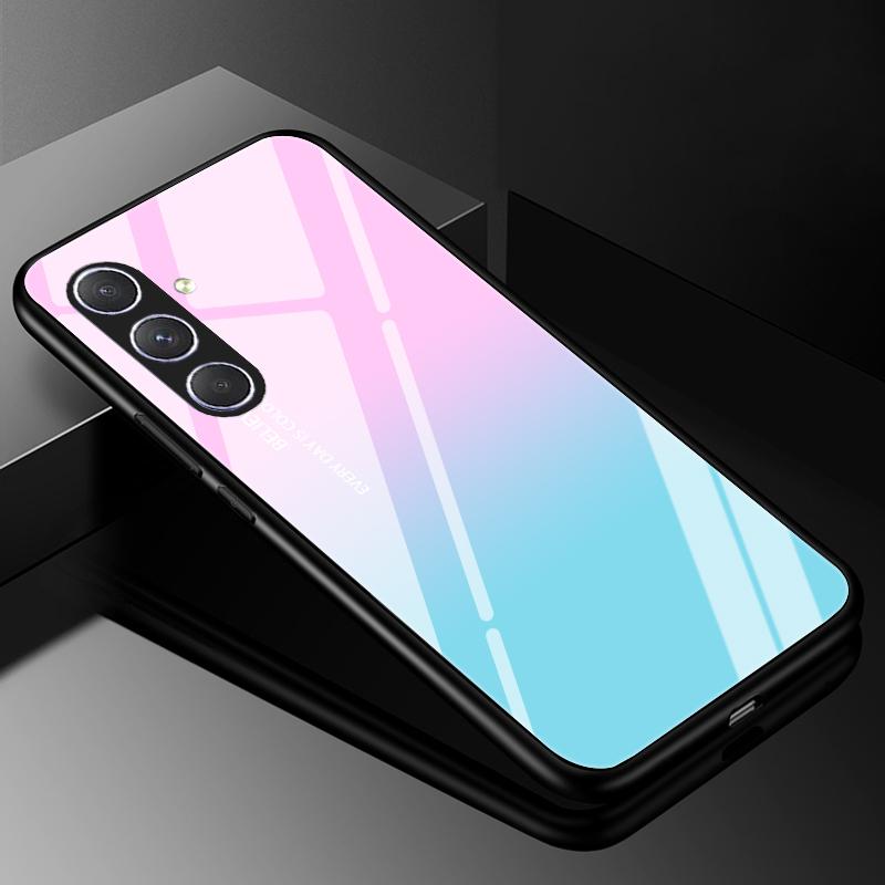 Чехол для телефона из закаленного стекла для Samsung Galaxy A05 A05S Чехол A15 A14 A24 A34 A25 A54 4G 5G Роскошный Твердый Бампер A04 A04S A04E