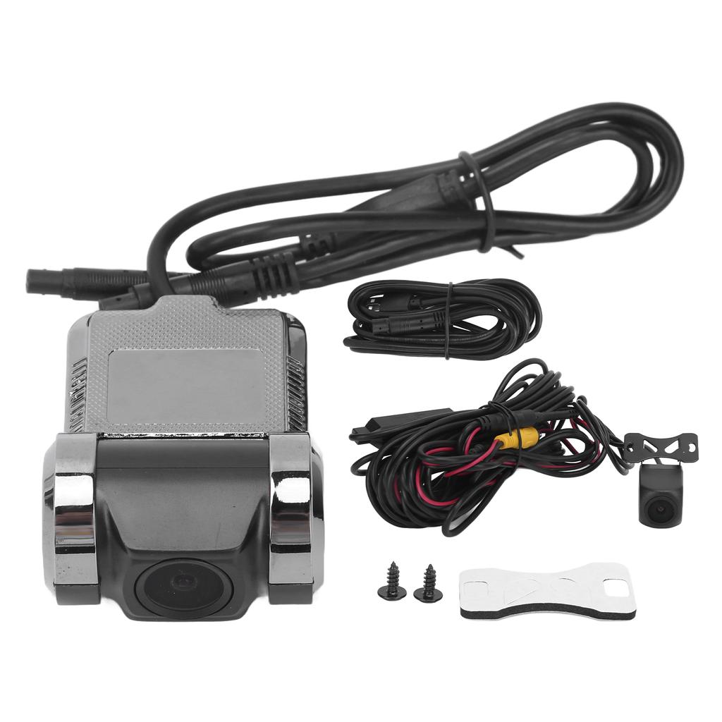 Car USB Dash Cam HD Driving Recorder DVR ADAS Front Rear Dual Lenses Motion Detection Universal for Android Navigation
