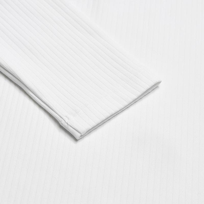 Fila Повседневная спортивная простая вязаная рубашка-поло с длинным рукавом серии Golf для женщин, топы, нефритово-белый A11W545212FWT