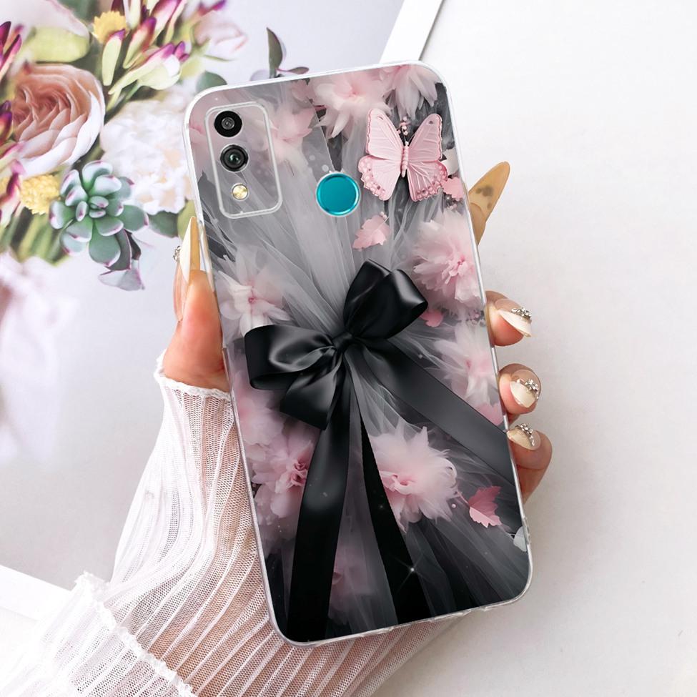 Transparent Cover For Honor 9X Lite Case Cute Fashion Butterfly Funny Painted Casing For Honor JSN-L21 JSN-L22 JSN-L23