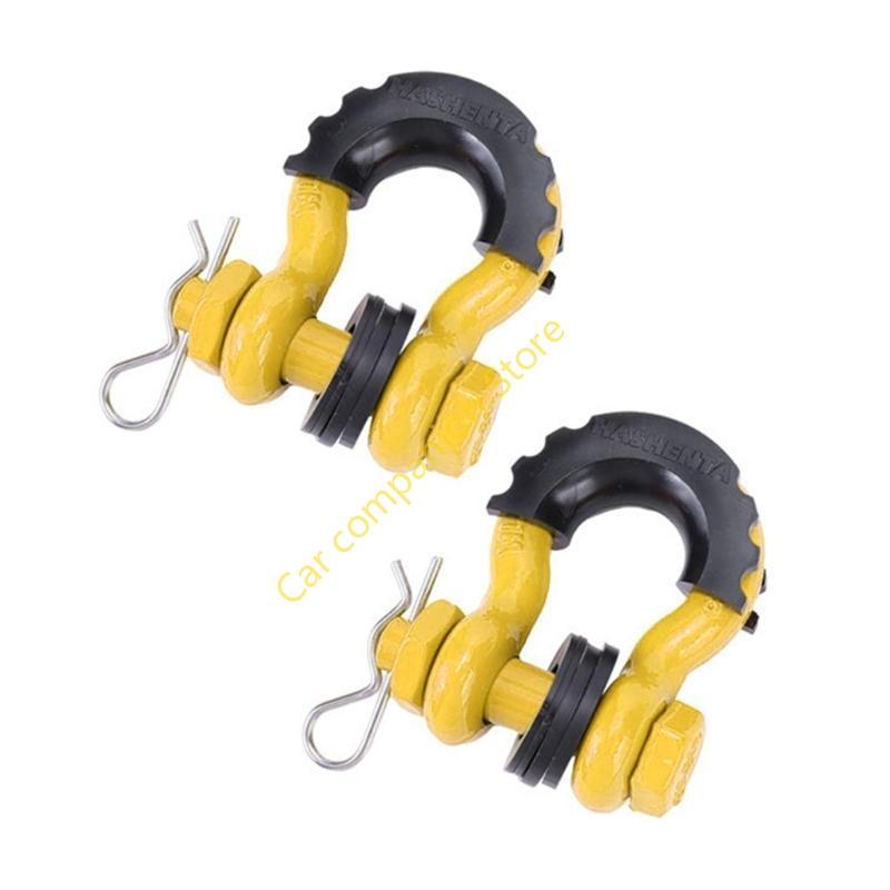 5/8" 18mm Pin Off-road Recovery Towing Gear Anti-Rust D-ring Bow Shackle 2Pcs 11UD