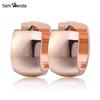 3 Color Earrings For Women Stainless Steel Earring Party Jewelry Simple Rose Gold Earings