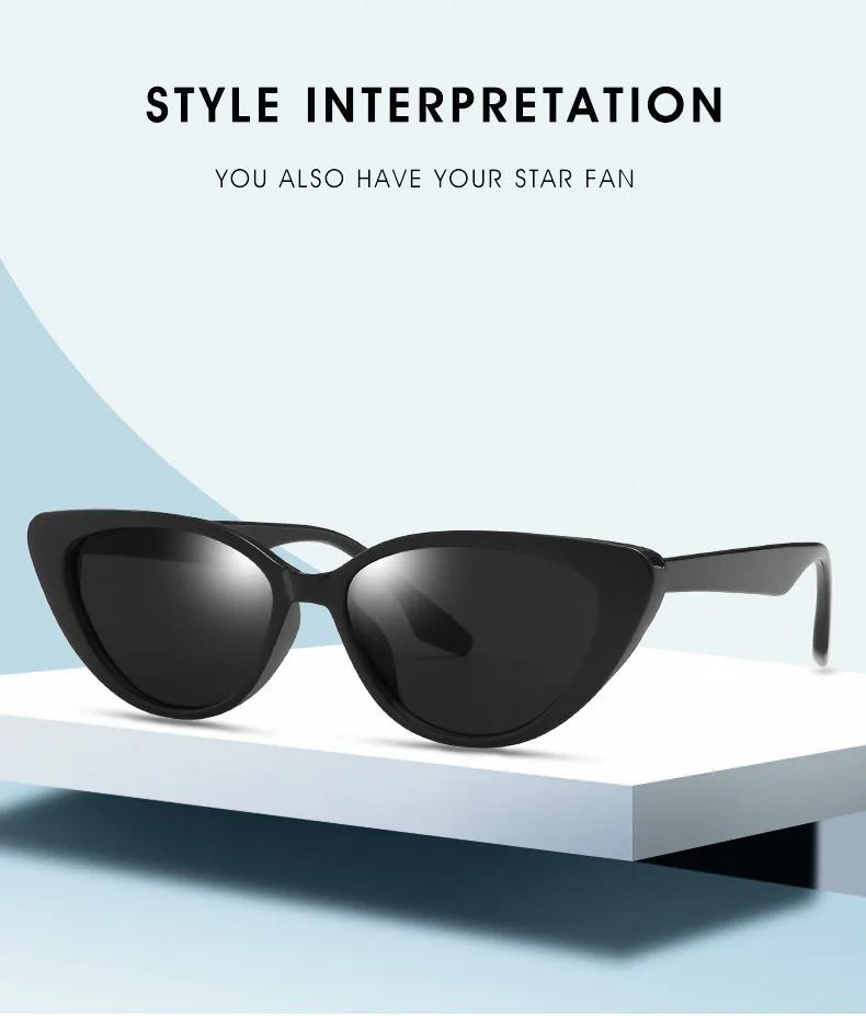 Женские Солнцезащитные очки «Кошачий глаз» с маленькой оправой Женские Мужские Роскошные Повседневные Солнцезащитные очки Зеркальные цвета Дизайнерский бренд Мода