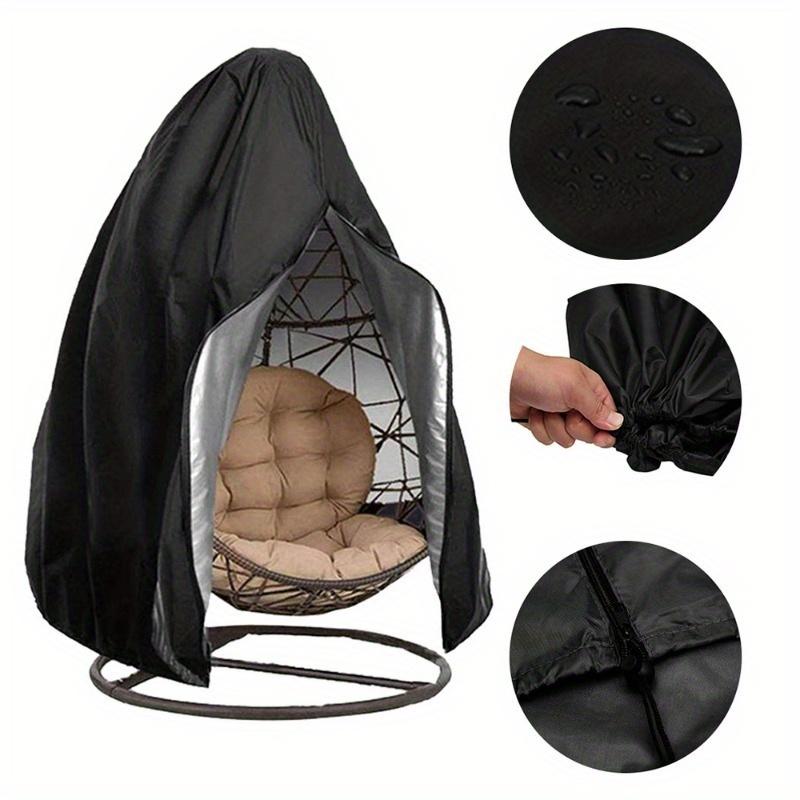 1Pc Hanging Chair Cover with Zipper Anti UV Sun Protector Outdoor Garden Swing Egg Chair Waterproof Rattan Seat Furniture Cover