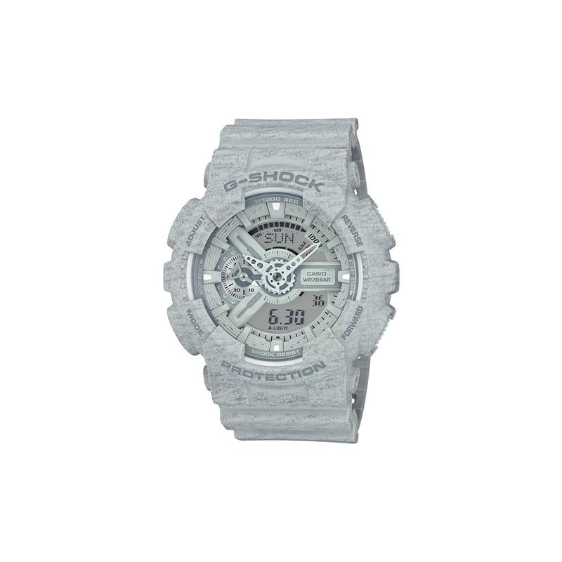Casio Серия с двойным ЖК-дисплеем и стрелками модные уличные вязаная текстура классическая стрелка ударопрочные и водонепроницаемые спортивные часы кварцевые GA-110HT-8A