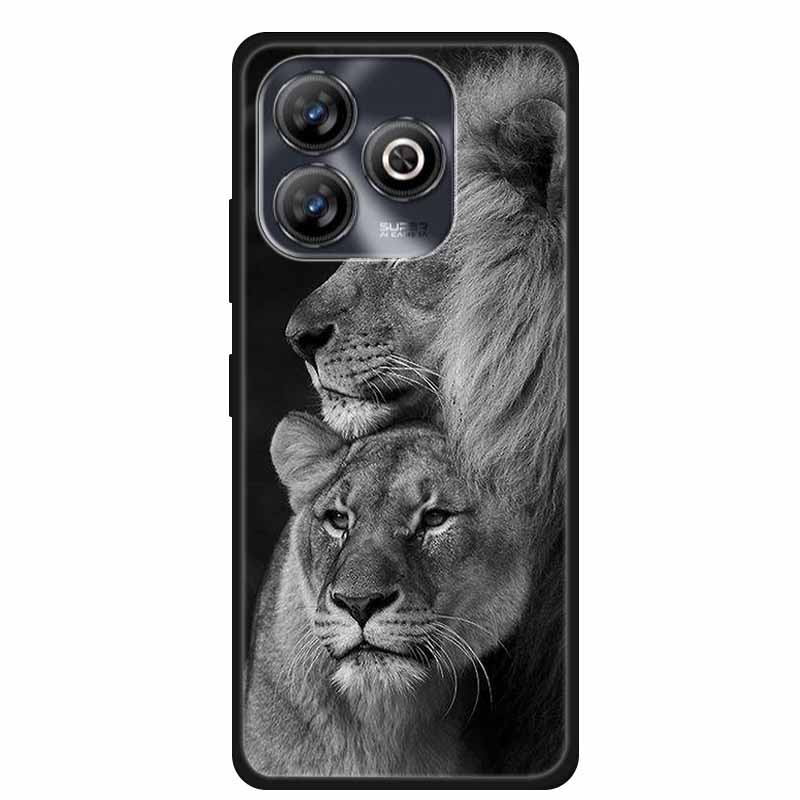 Чехол для ZTE BLADE A75 4G Животные Мягкий Силикон ТПУ Чехлы для Телефона Задняя Крышка Для ZTE BLADEA75 Ударопрочный Волк Защитник Крутой Coque