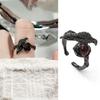 Goth Retro Red Crystal Geometric Irregular Open Ring Set Punk Y2K Animal Crow Rings Halloween Accessories For Women Kpop Jewelry