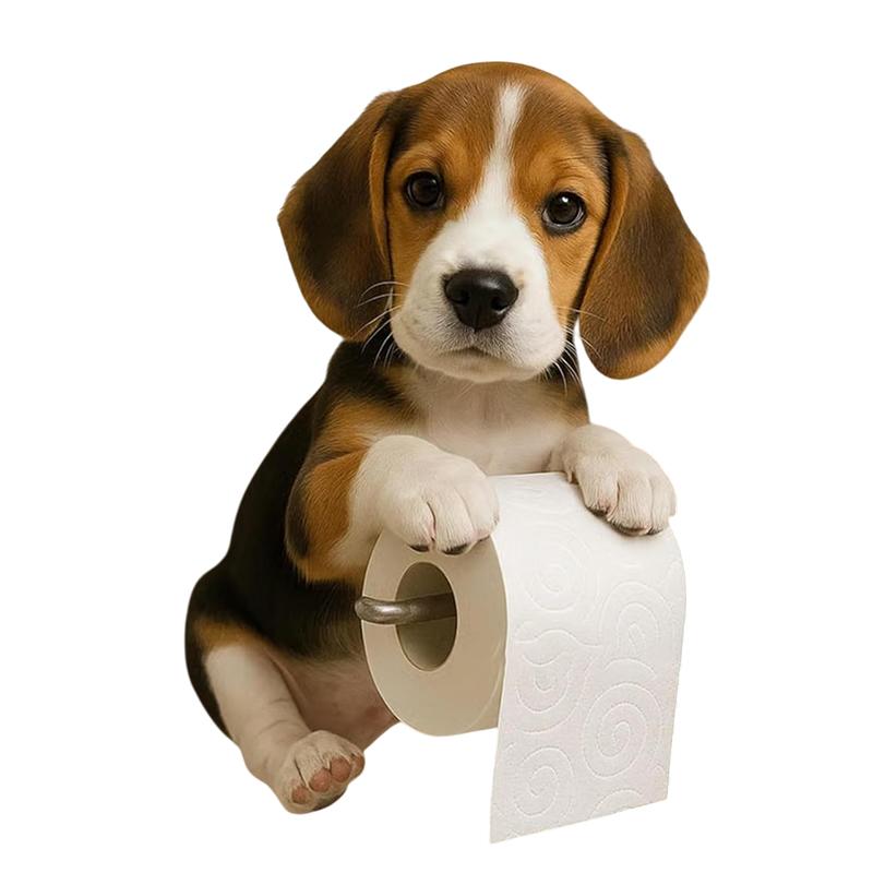 Милый держатель для туалетной бумаги в виде собаки, настенный, из смолы, органайзер для рулонной бумаги с собакой, декор для ванной комнаты, кухни, диспенсер для бумажных полотенец, салфеток