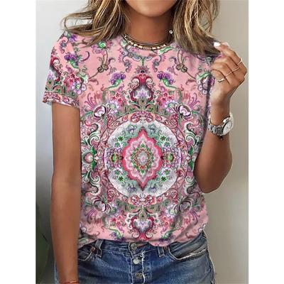 3d футболка летняя повседневная с коротким рукавом O-образным вырезом футболка повседневные 3d женские топы