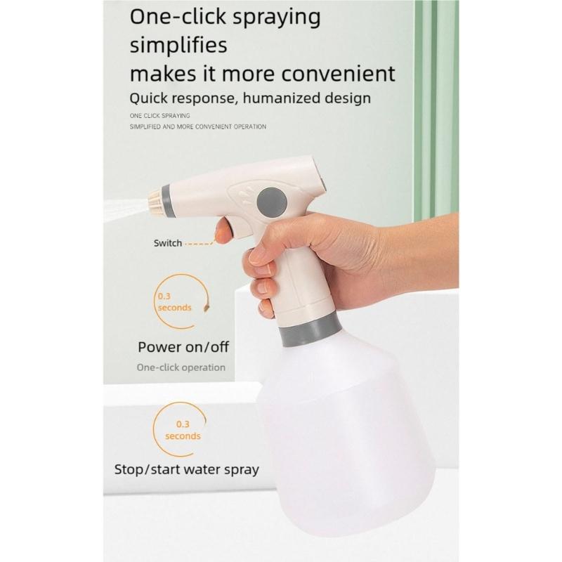Large Capacity 1 Liter Electric Garden Sprayer Automatic Operations For Effortless Plant Irrigation And Home Cleaning Tasks