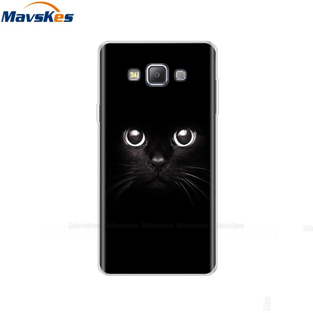 Силиконовый чехол для телефона Samsung Galaxy A3 2015 Цветок Кошка A300 Мягкая ТПУ задняя крышка для Samsung A3 2015 A300H A3000 SM-A300F pop