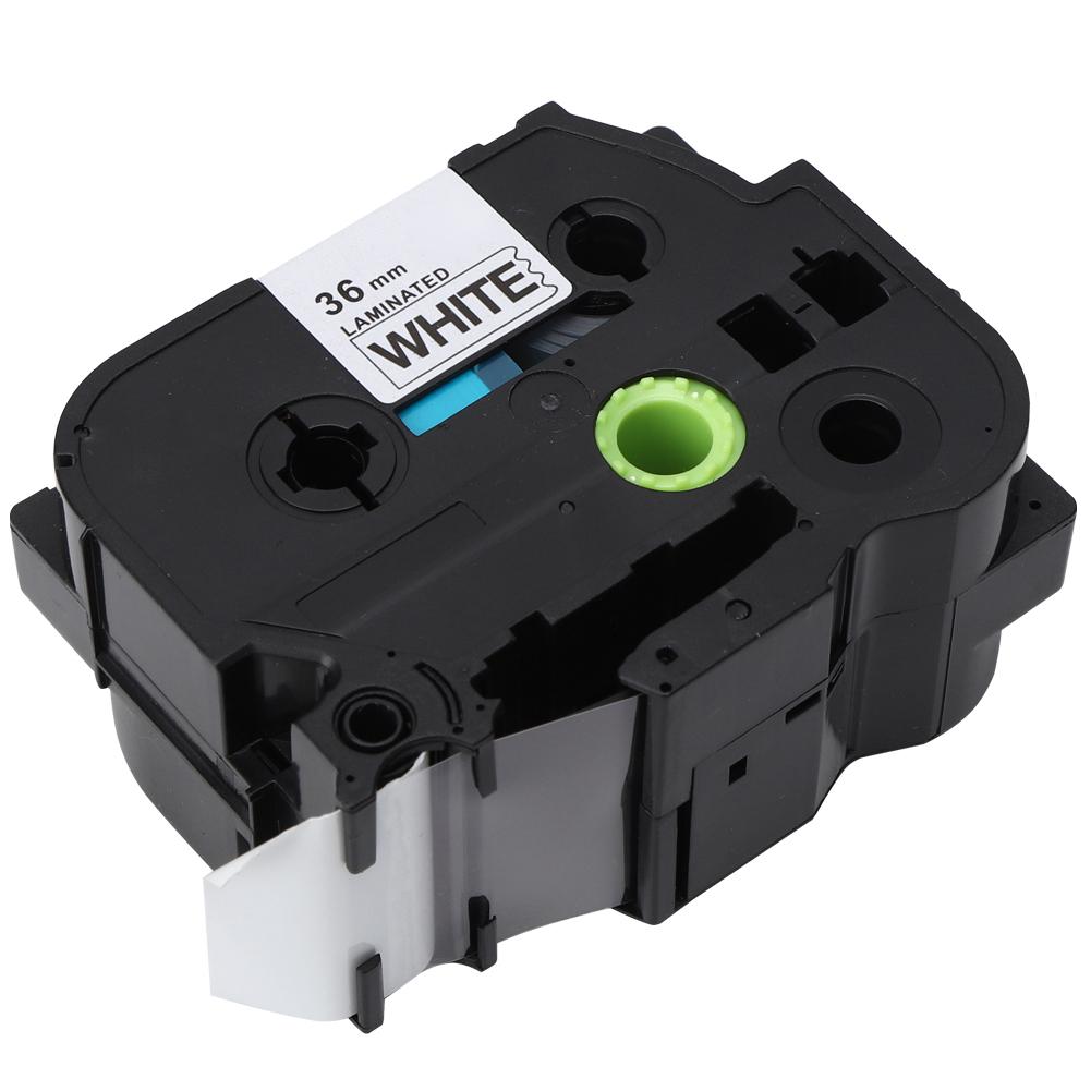 36 мм ламинированная лента для этикеток черного цвета на белом фоне подходит для TZe-261/661 PT-9700/P980/P9500