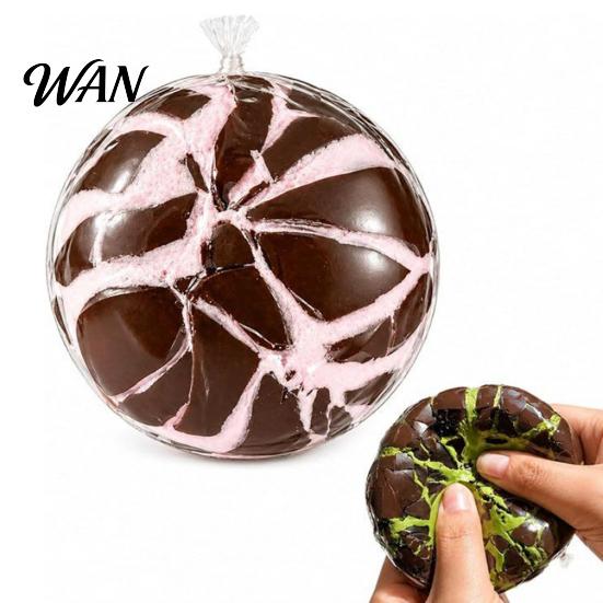 Stress Relief Toy Wax Cracking Ball Squeeze Toy, Crispy Chocolate Nervousness Slow Rising Fidget with Crackable Texture, Party Favors Reusable