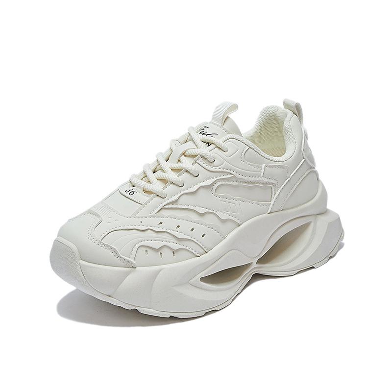 Женские повседневные туфли Dad Shoes на толстой платформе, нескользящие, со шнуровкой, легкие, удобные, дышащие, для ходьбы на открытом воздухе, теннисные кроссовки