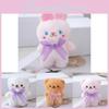 Adorable Soft Plush Bear Keychain Cute Bunny Keyring Doll Plush Toy For Bags