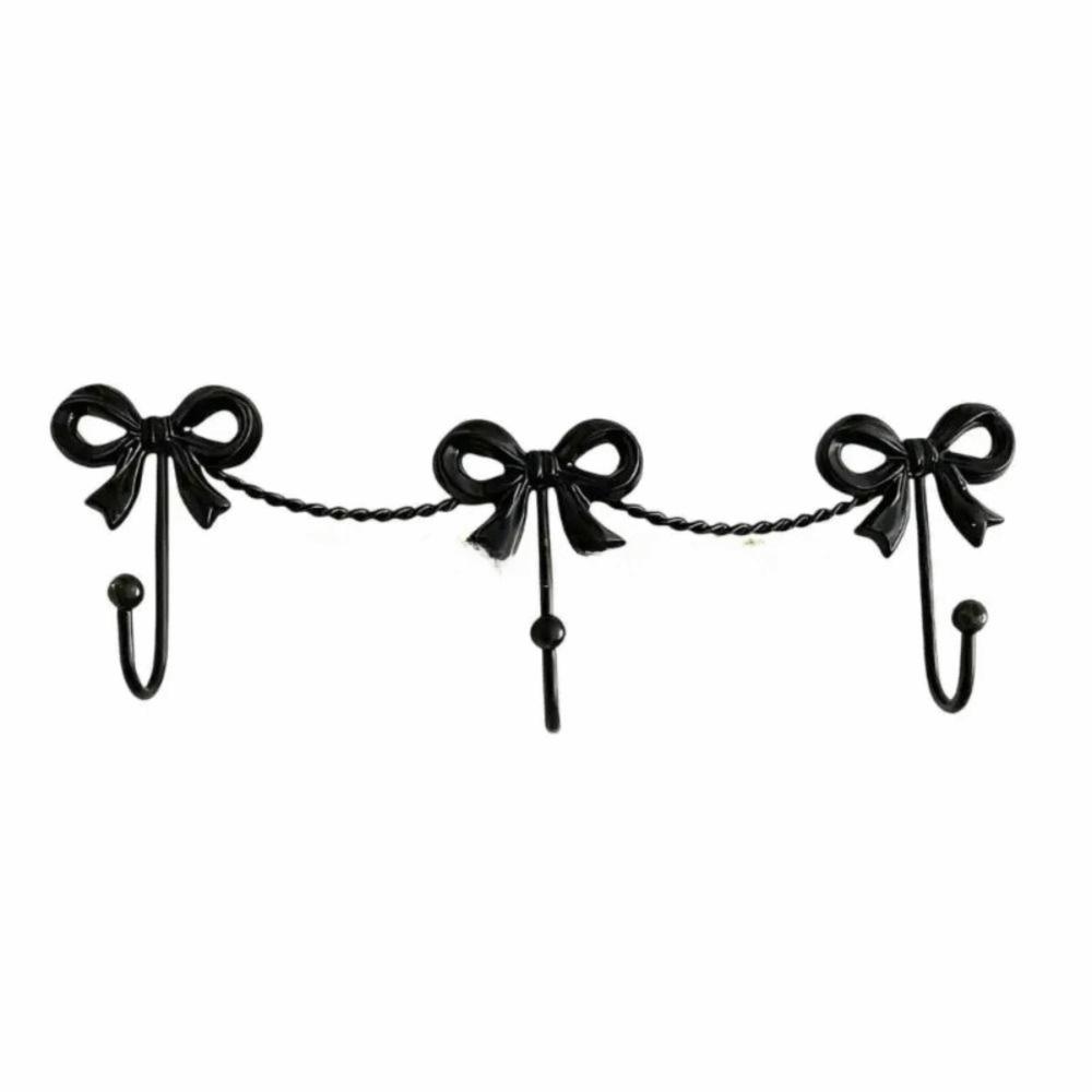 Iron Material Metal Bow Wall Hooks Golden Finish Modern Minimalist Hooks  Home Decor