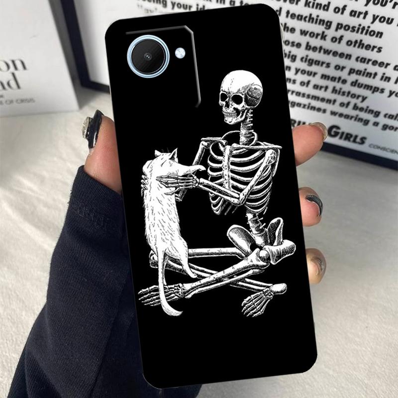 Психоделический Скелет Для Realme C63 C71 C55 C67 C51 C75 C61 C65 C53 10 11 12 13 14 15 Pro Plus GT6 GT7 Pro Чехол