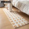 Мягкий клетчатый коврик с высоким ворсом, полиэстеровый нескользящий моющийся ковер, пушистый коврик на виниловой подложке, прямоугольный, высококачественный коврик для спальни