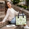 Cute Frog Pattern Tote Bag Stylish Casual Daily Carry Lightweight Handbag