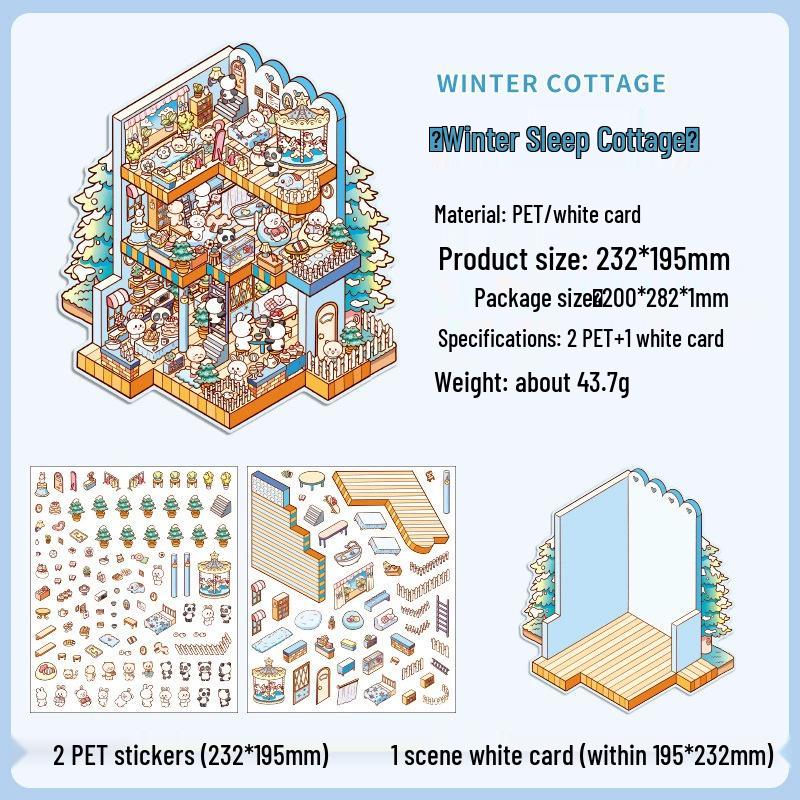 3D Miniature Scene Collage Stickers: Cute Decompression Handbook Stickers