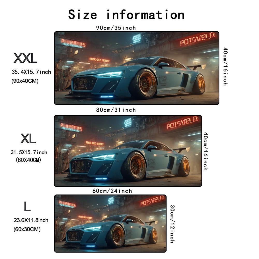 Cool Sports Car Mouse Pad Large Computer Office Game Table Mat XXL Rubber Anti-slip Stitched Keyboard Mats Gaming Long Desk Pads