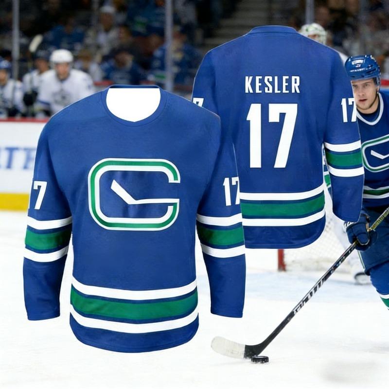 Новая тренировочная хоккейная футболка Vancouver Canucks для мужчин - Дышащая, быстросохнущая футболка с длинным рукавом для активного отдыха Дети