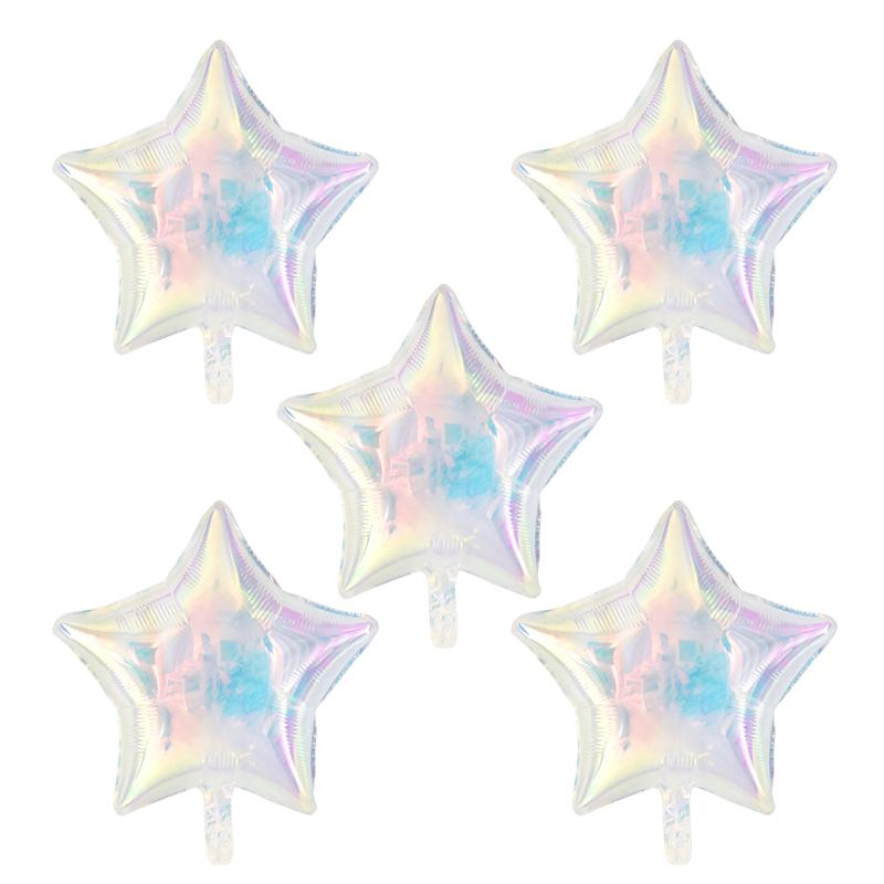 19Inch Laser Transparent Foil Balloon Star Heart Helium Air Globos For Kids Adult Birthday Wedding Baby Shower Party Decoration