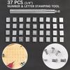 Diy Leather Carving 37Pcs Letters Stamping Kit 3.5mm/6.5mm Metal Alphabet Number Leather Stamp Punch Tools Leather Embossed Tools Leather Printing