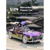 1/24 Scale Benz 300SL Electroplated Version Alloy Car Diecast Metal Model Collect Hobby Model Ornaments Gift For Boys