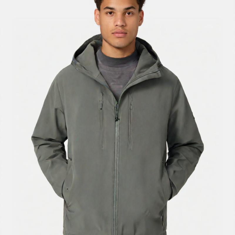 Cozy Up Soft Shell Jacket Plus Velvet Solid Color Warm Long Sleeve Jacket with Hood Sports Men's Lightweight Rain Jacket Outdoor Softshell