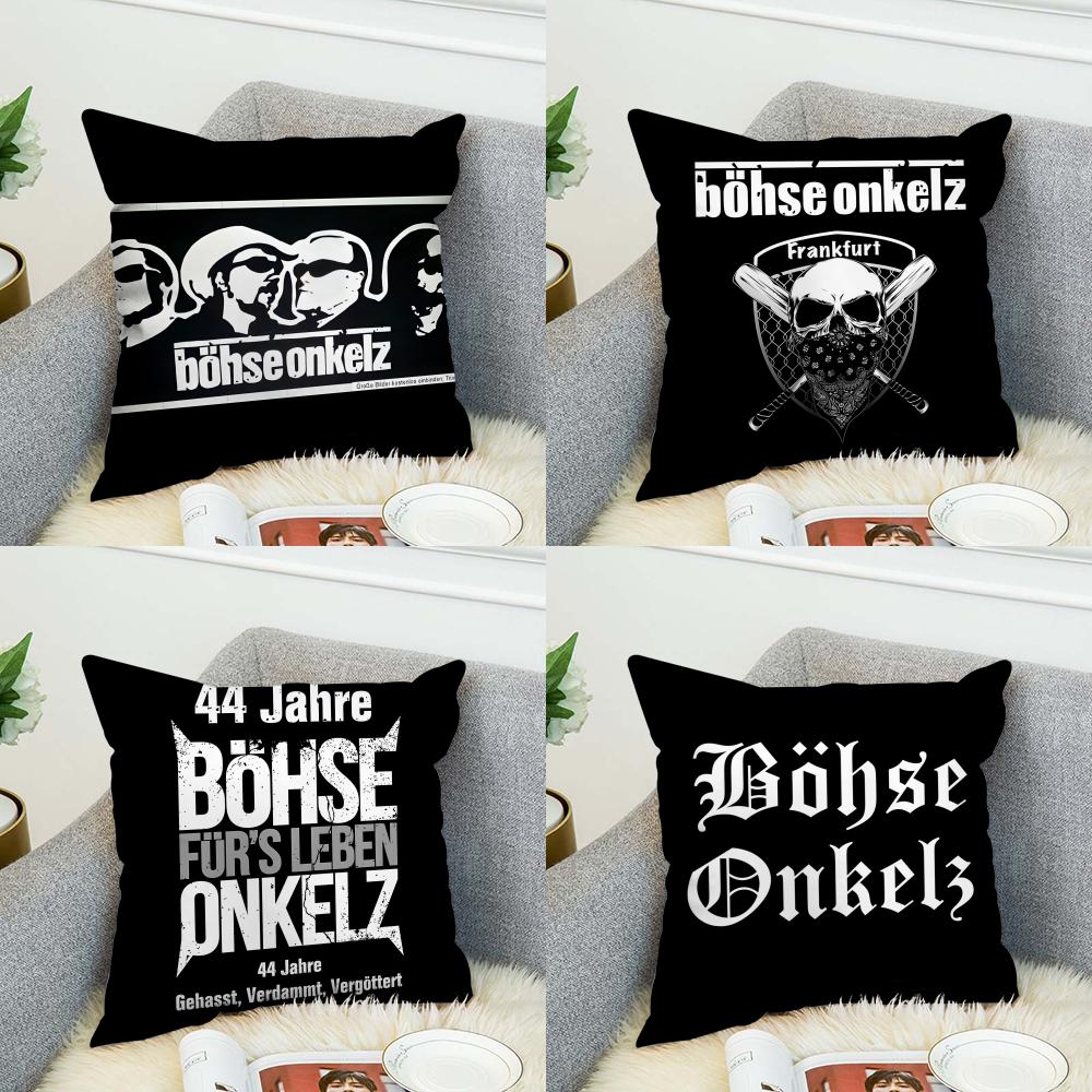 Band BBohse OOnkelz Pillow Case For Car Sofa Decorative Home Doublesided Print Plush Square Throw Pillow Cushion Cover