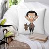 Mr Bean Cartoon Square Pillowcase Pillow Cover Polyester Cushion Zip Decorative Comfort Throw Pillow for Home Living Room