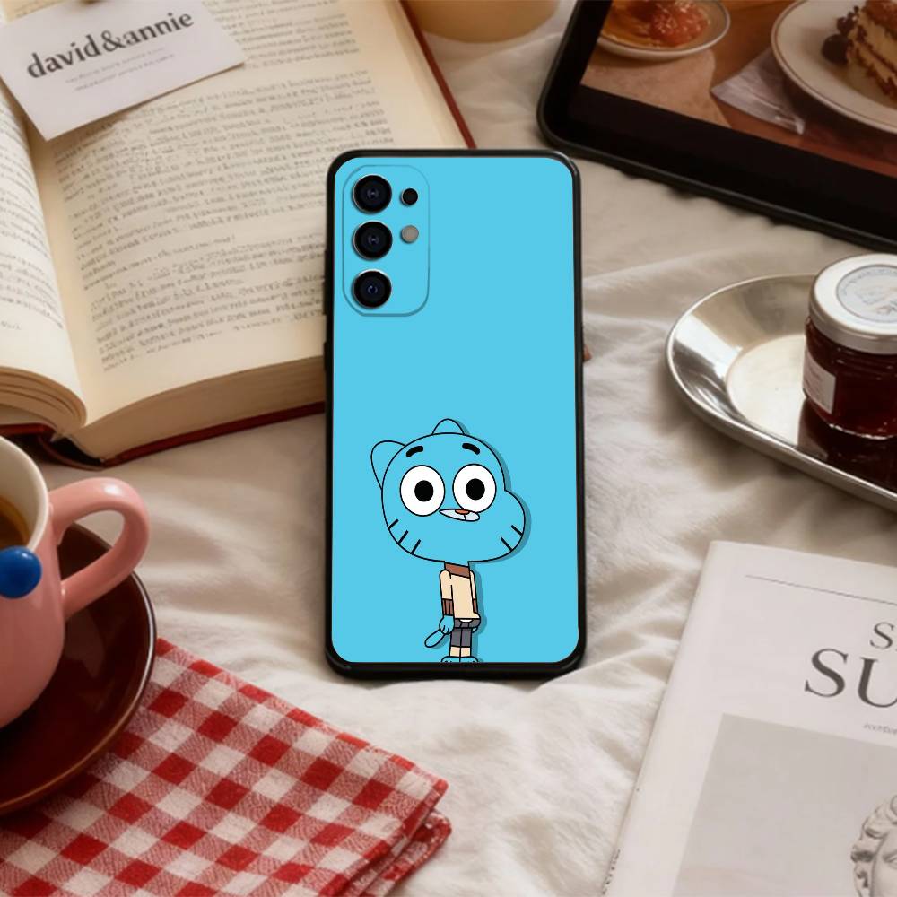 Удивительный Мир Гамбола Чехол для Телефона Для Samsung S 25,24,23,22,30,21,10,9,Ultra,Plus,Lite,FE,4,5 G Мягкий Черный Чехол