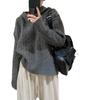 Ретро свитер с капюшоном и косами женский осенне-зимний новый ленивый стиль свободный мягкий восковой вязаный топ-свитер куртка тренд