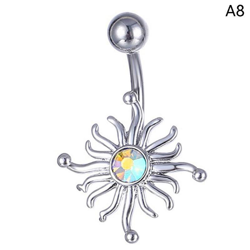 Crystal Belly Button Ring Animal Shape Belly Piercing Stainless Steel Navel Ring
